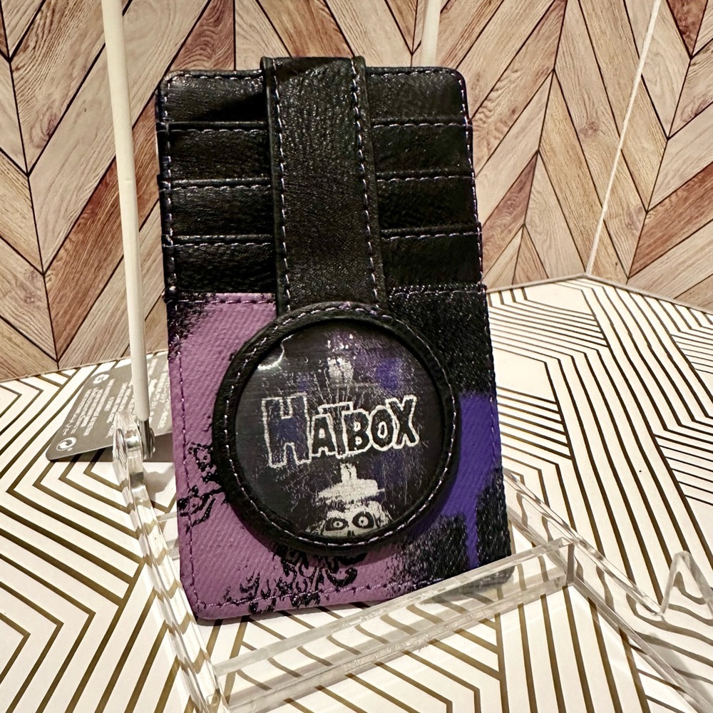 Disney Hatbox Ghost Cardholder - Black and Purple